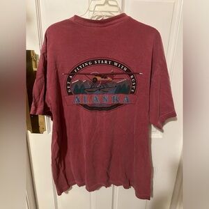 Men’s Vintage T-shirt Rust’s Flying Service Alaska Size XL